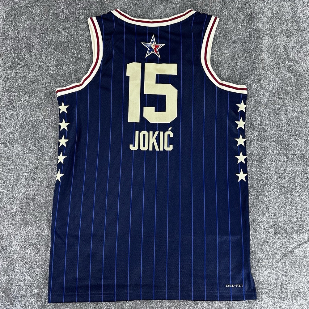 Nikola Jokic Jordan 2024 NBA All-Star Swingman Jersey Men's Small Blue - Picture 4 of 13